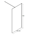 Kabina prysznicowa Walk In Aveo 90 cm Besco 4