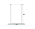 Kabina prysznicowa Walk In Aveo Due 100 cm Besco 4