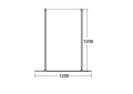 Kabina prysznicowa Walk In Aveo Due 120 cm Besco 4