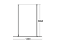 Kabina prysznicowa Walk In Aveo Due 140 cm Besco 4