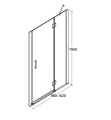 Drzwi prysznicowe Viva 100 cm Besco 4