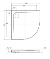 Brodzik półokrągły Ultraslim Asco 80 cm 5