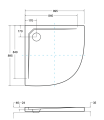 Brodzik półokrągły Ultraslim Asco 90 cm 5