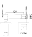 Bateria bidetowa bidetta Kohlman Excelent QW135H 5
