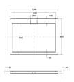 Brodzik prostokątny Axim 120x80 cm Besco 7