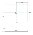 Brodzik prostokątny Ultraslim Nox Black 120x80 cm Besco 7