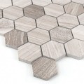 Mozaika Dunin Woodstone Grey Hexagon 48 4