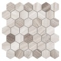 Mozaika Dunin Woodstone Grey Hexagon 48