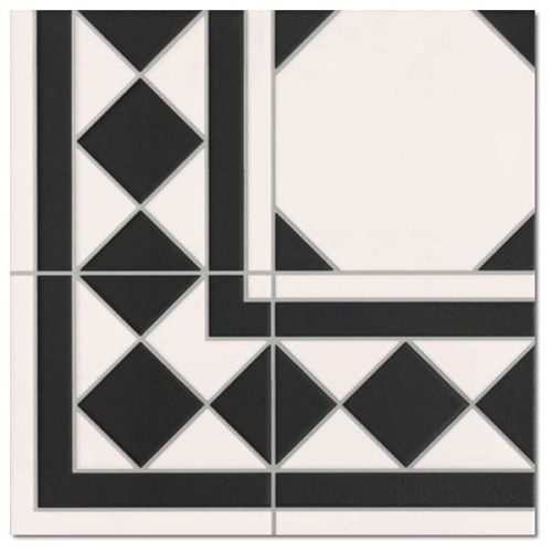 Płytka podłogowa Realonda Oxford Negro Esquina 33x33cm