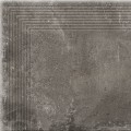Płytka podłogowa Cerrad Piatto Antracyt Stopnica Narożna 30x30 cm