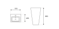 Lavita Quadro FD0163 umywalka stojąca 3