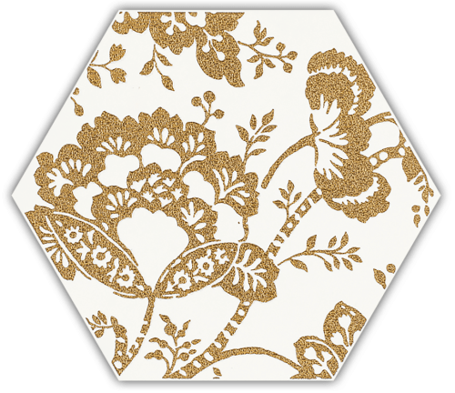 Płytka podłogowa Paradyż Shiny Lines Gold Heksagon Inserto C 19,8x17,1 cm