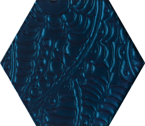 Płytka ścienna Paradyż Urban Colours Blue Inserto Heksagon 17,1 x 19,8 cm