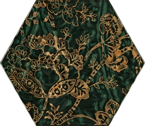 Płytka ścienna Paradyż Urban Colours Green Inserto Heksagon C 17,1 x 19,8 cm