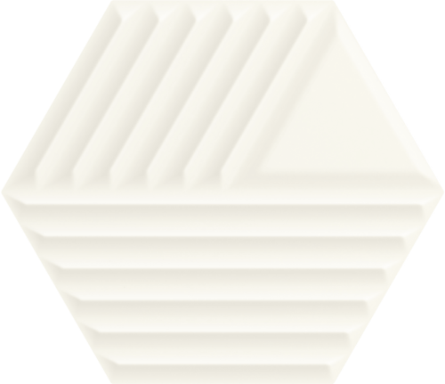 Płytka ścienna Paradyż Woodskin Bianco Heksagon Struktura C 19,8 x 17,1 cm
