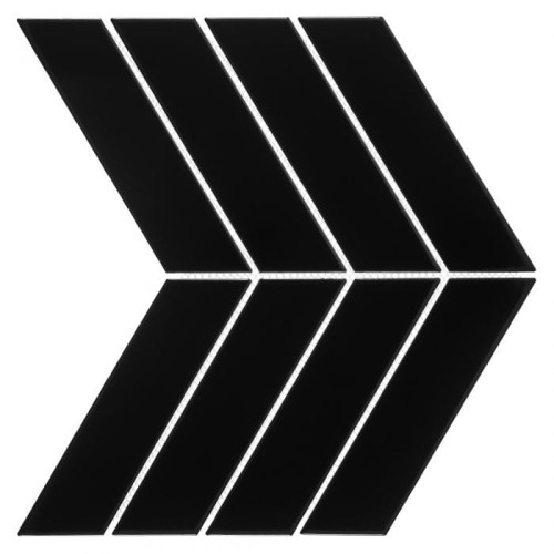 Mozaika Dunin Royal Chevron Black Glossy