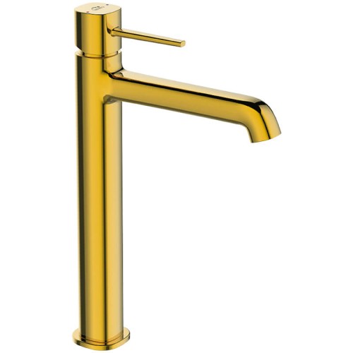 Pola bateria umywalkowa stojąca wysoka złota