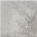 Płytka podłogowa Cerrad Piatto Gris Stopnica Narożna 30x30 cm