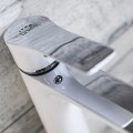 Laveo Raila - bateria umywalkowa stojąca nablatowa chrom/biały 4