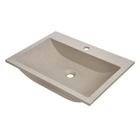 Laveo Albano - umywalka granitowa beż