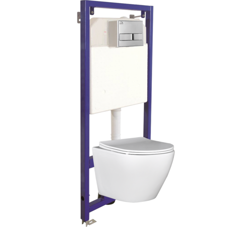 Laveo Desna - Zestaw podtynkowy, miska i stelaż