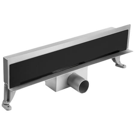 Laveo Burgo - odpływ ścienny 40 cm czarny