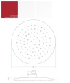 Deszczownica natryskowa Corsan CMDO25BL SLIM stalowa czarna okrągła 25 cm 2