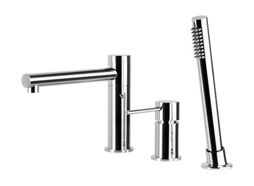 Bateria wannowa 3 otworowa Corsan CMB7542CH Lugo z wylewką i słuchawką prysznicową