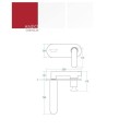 Bateria umywalkowa podtynkowa Corsan CMB1024 chromowana z wylewką 3