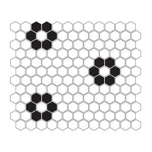Mozaika Dunin Mini Hexagon B&W Flower