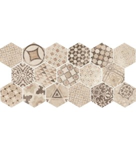 Płytka podłogowa EquipeHEXATILE CEMENT GARDEN SAND 17,5X20