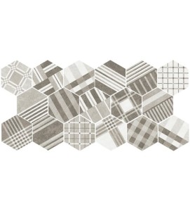 Płytka podłogowa Equipe HEXATILE CEMENT GEO GREY 17,5X20