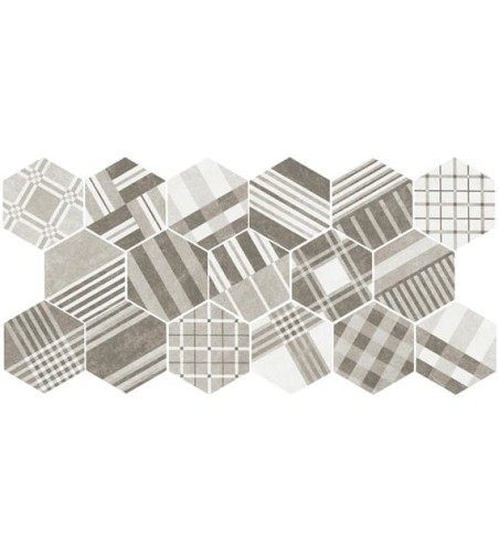 Płytka podłogowa Equipe HEXATILE CEMENT GEO GREY 17,5X20