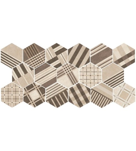 Płytka podłogowa Equipe HEXATILE CEMENT GEO SAND 17,5X20