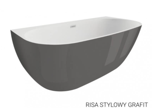 Wanna wolnostojąca Risa 170 Stylowy Grafit