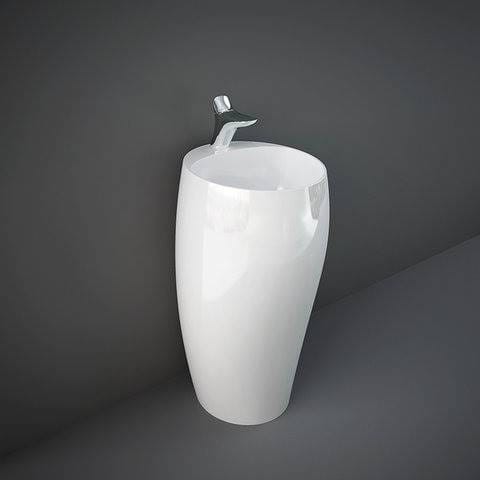 Rak Ceramics CLOUD UMYWALKA WOLNOSTOJĄCA OKRĄGŁA 50X47CM Z OTWOREM BIAŁY POŁYSK