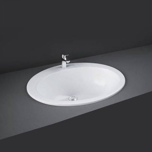 Rak Ceramics Cherry umywalka wpuszczana owalna 63,5X53,5 z otworem biały połysk
