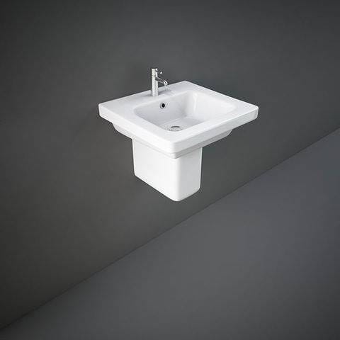 Rak Ceramics RESORT UMYWALKA PODWIESZANA PROSTOKĄTNA 55X46 CM Z OTWOREM BIAŁY POŁYSK