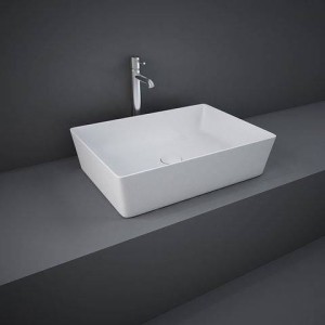Rak Ceramics FEELING UMYWALKA SLIM NABLATOWA PROSTOKĄTNA 50X36 CM BIAŁY MAT (500)