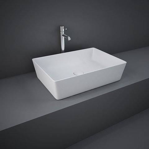 Rak Ceramics FEELING UMYWALKA SLIM NABLATOWA PROSTOKĄTNA 50X36 CM BIAŁY MAT (500)