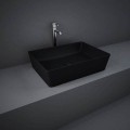 Rak Ceramics FEELING UMYWALKA SLIM NABLATOWA PROSTOKĄTNA 50X36 CM CZARNY MAT (504)