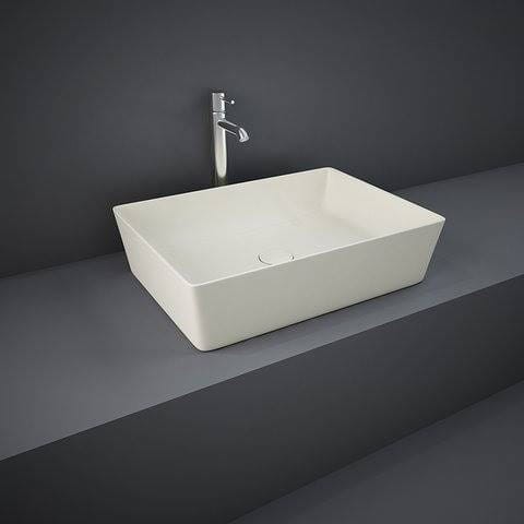 Rak Ceramics FEELING UMYWALKA SLIM NABLATOWA PROSTOKĄTNA 50X36 CM BEŻ MAT (505)