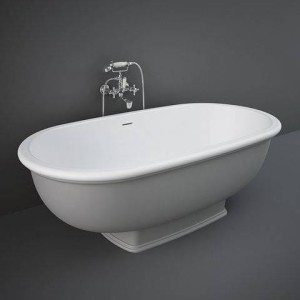 Rak Ceramics WASHINGTON WANNA WOLNOSTOJĄCA 156X81CM SZARY MAT (503)