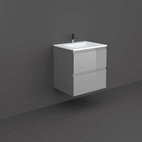 Rak Ceramics ZESTAW JOY UMYWALKA & SZAFKA PODUMYWALKOWA PODWIESZANA 60CM SZARA