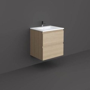 Rak Ceramics ZESTAW JOY UMYWALKA & SZAFKA PODUMYWALKOWA PODWIESZANA 60CM SCANDINAVIAN OAK