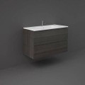 Rak Ceramics ZESTAW JOY UMYWALKA & SZAFKA PODUMYWALKOWA PODWIESZANA 100CM MOKA WALNUT