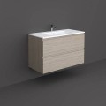 Rak Ceramics ZESTAW JOY UMYWALKA & SZAFKA PODUMYWALKOWA PODWIESZANA 100CM ELM GREY