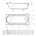Wanna do zabudowy Massi BONTA 140x75 2