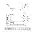Wanna do zabudowy Massi MANDI 180x80 2