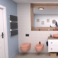 Miska WC wisząca Massi MOLIS SALMON z deską wolnoopadającą Slim Duro 4